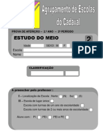 Prova de Estudo Do Meio 2º Ano - 2º Período