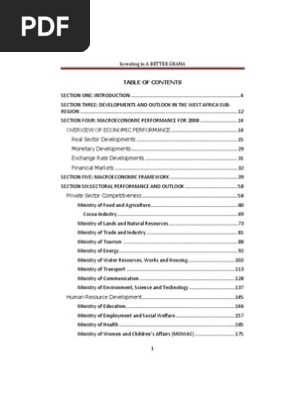 2009 Budget Statement For Ghana Price Of Oil Inflation - 