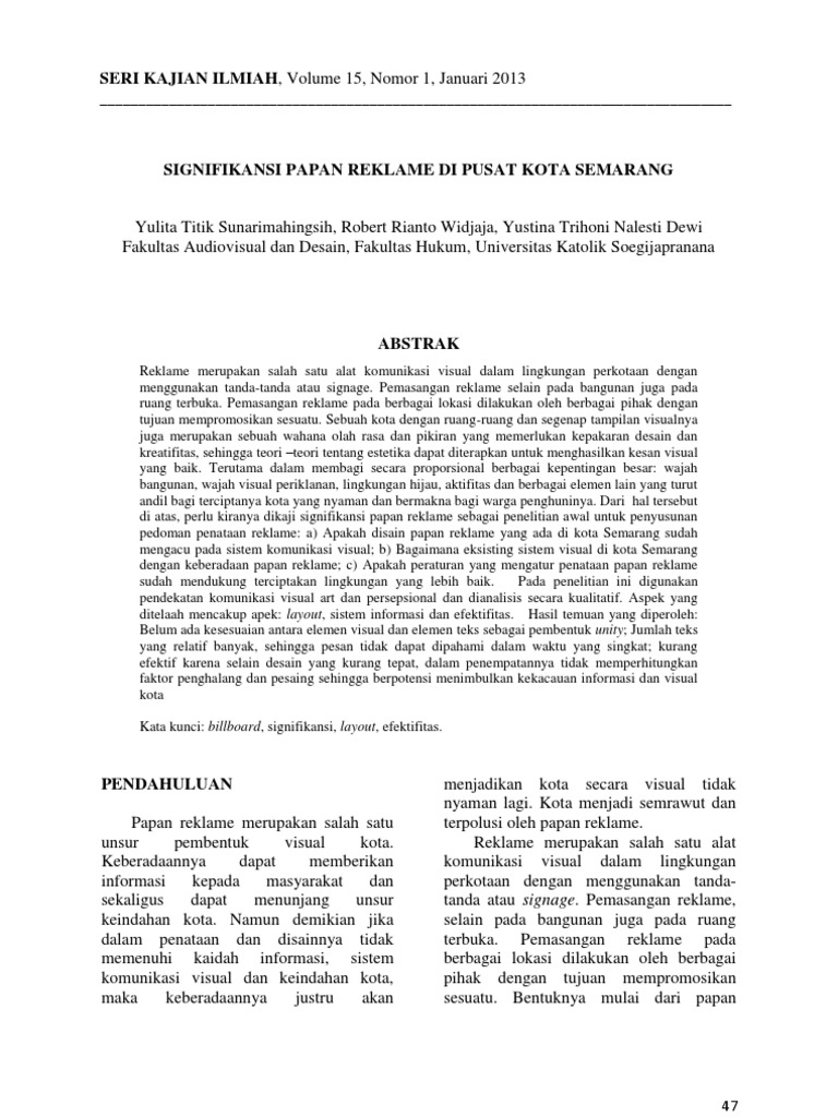 5 Yulita Signifikansi Papan Reklame