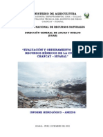 Evaluación y Ordenamiento de Los Recursos Hidricos de La Cuenca Chancay - Huaral