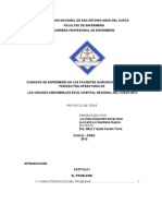 Cuidados de enfermería en pacientes quirúrgicos abdominales preoperatorios