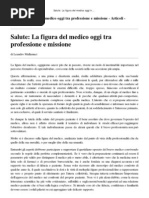 La Figura Del Medico Oggi Tra Professione e Missione