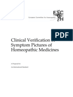 ECCH Clinical Verification of Symptom Picutres in Homeopathi