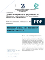 Diseño de Una Situación de Aprendizaje de Regresión Lineal Con Tecnología Virtual en El Áula