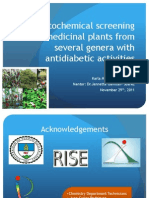 Phytochemical Screening of Medicinal Plants From Several Genera With Antidiabetic Activities