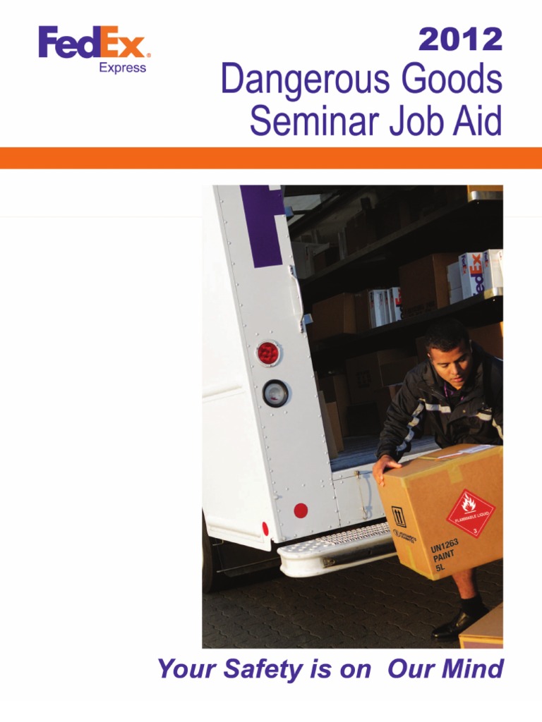 FEDEX Dangerous Goods Job Aid 2012 Materiais Perigosos Carga