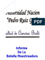 Informe Del Mmuestreador de Agua