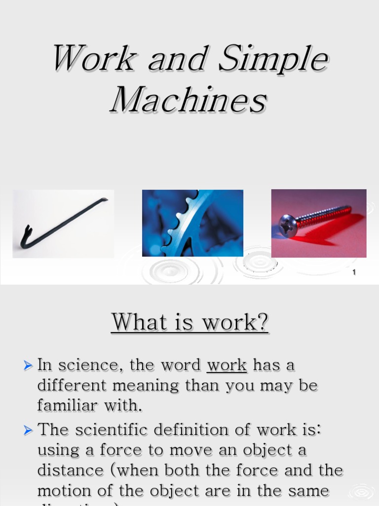 Work and Simple Machines | PDF | Lever | Machines