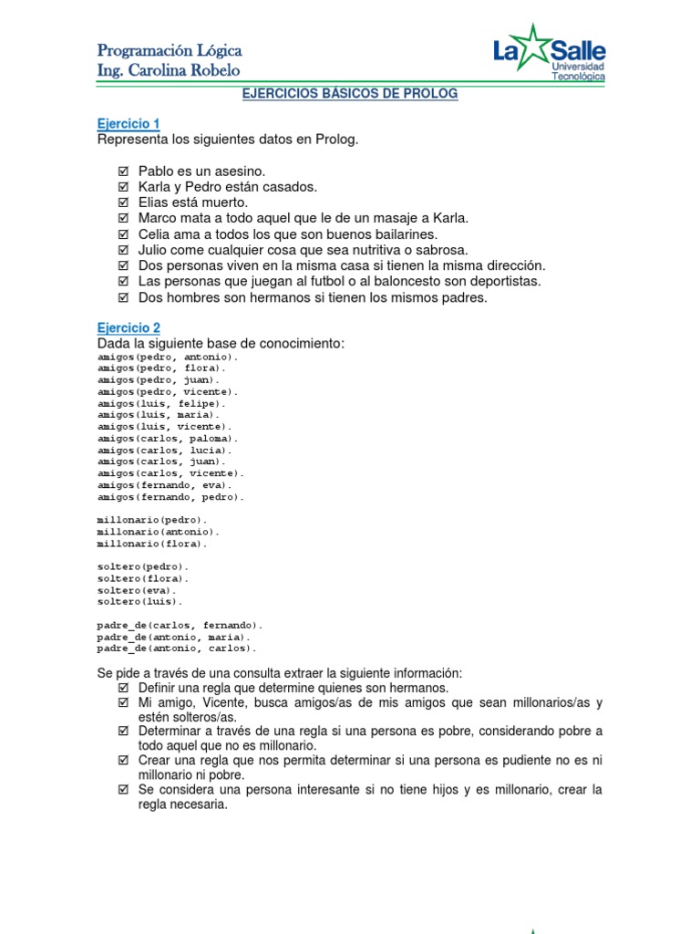 Ejercicios Básicos de Prolog | PDF | Influenza | Signo Astrológico