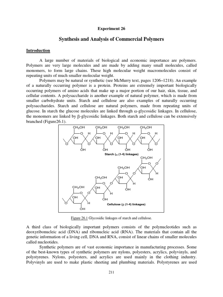 Synthesis of Polymers | PDF