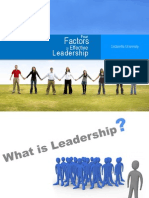 Factors of Effective Leadership