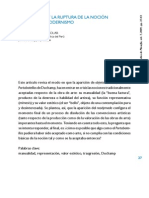 El Readymade y La Ruptura de La Noción de Arte Del Modernismo