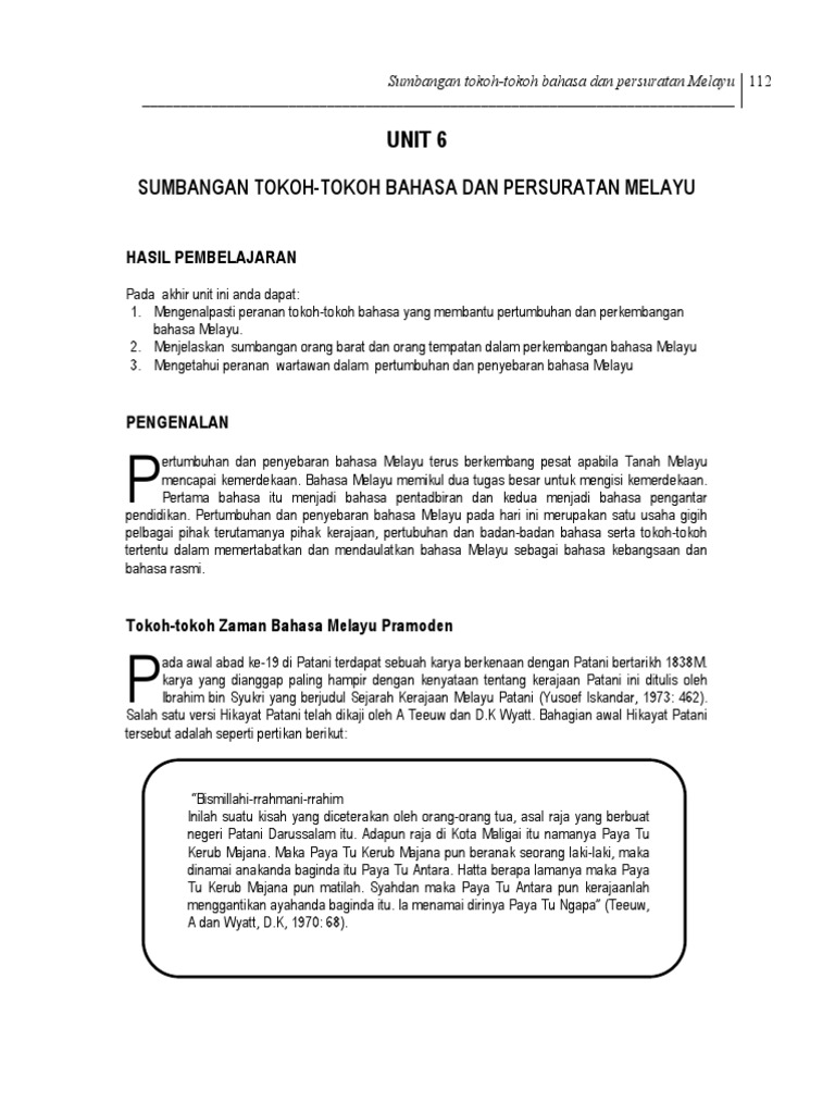 Tokoh Tokoh Bahasa Melayu Pdf
