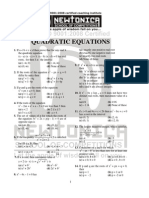 Quadratic Equations