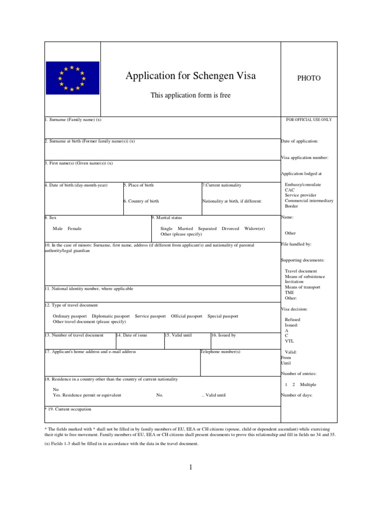 Formulir Aplikasi Bahasa Inggris 1 Travel Visa 