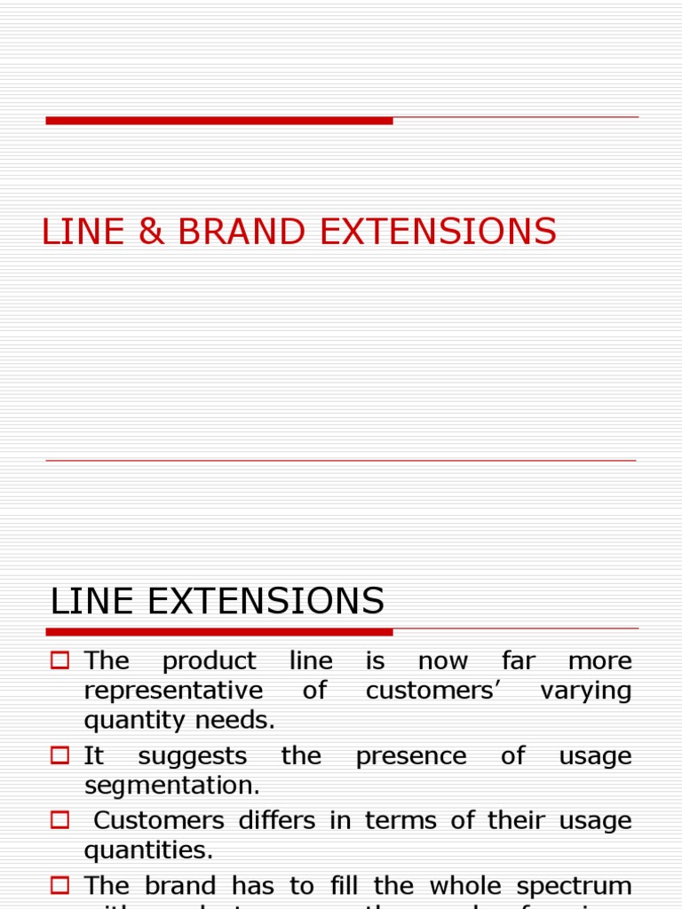 LINE & BRAND EXTENSIONS.ppt Brand Retail