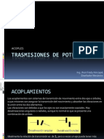 Acoples de transmisión de potencia: tipos y clasificación