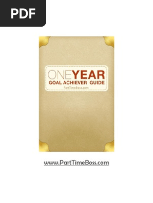 One Year Goal Setting Worksheet