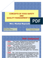 Concepts of Food Safety and QMS