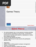 Games Theory: Operations Research