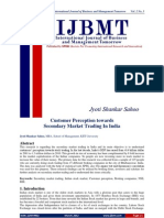 Customer Perception Towards Secondary Market Trading in India