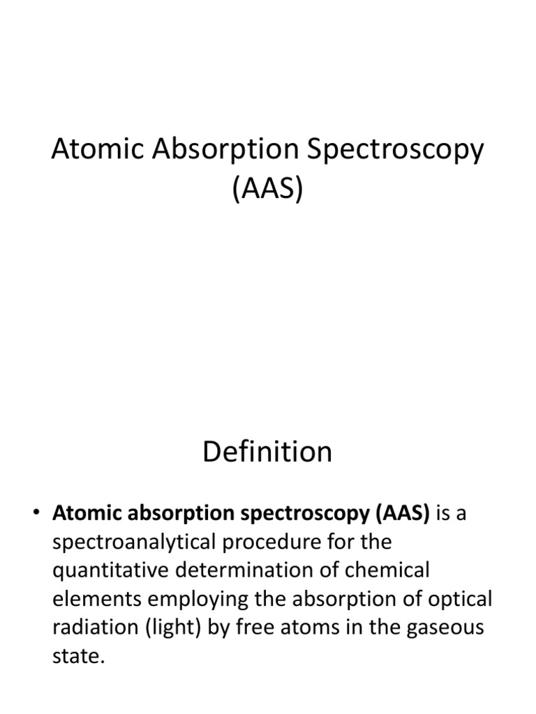 Quantitative Elemental Analysis Using Atomic Absorption Spectroscopy