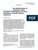 A Review of the Performance of Engineering Materials Under Prevalent Tribological and Wear Situations in South African