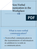 non-verbal communication in the workplace s w 