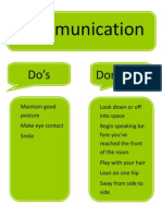 Dos and Donts of Communication A W