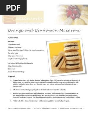 Orange and Cinnamon Macarons