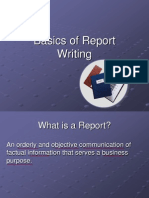 Basics of Report Writing