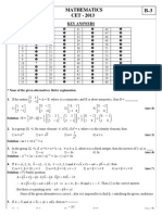 Maths QP Ans CET-2013
