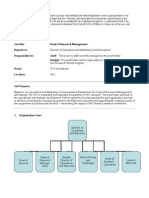 Head of Research Management 2010 Job Description