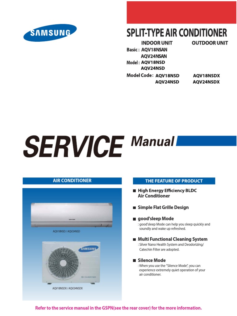 Samsung AQV18NSD Service Manual Air Conditioning