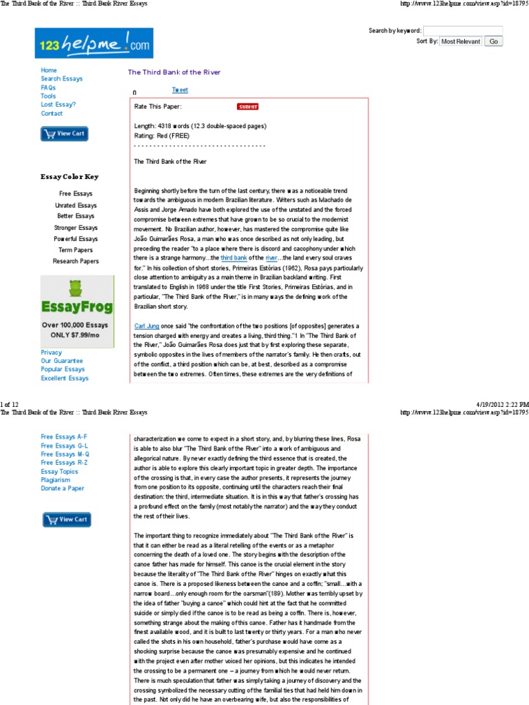 I am a river essay picture