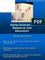 Use of Animals in Research and Education