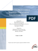 Cognitive Behavioral Therapy/Treatment Literature Review