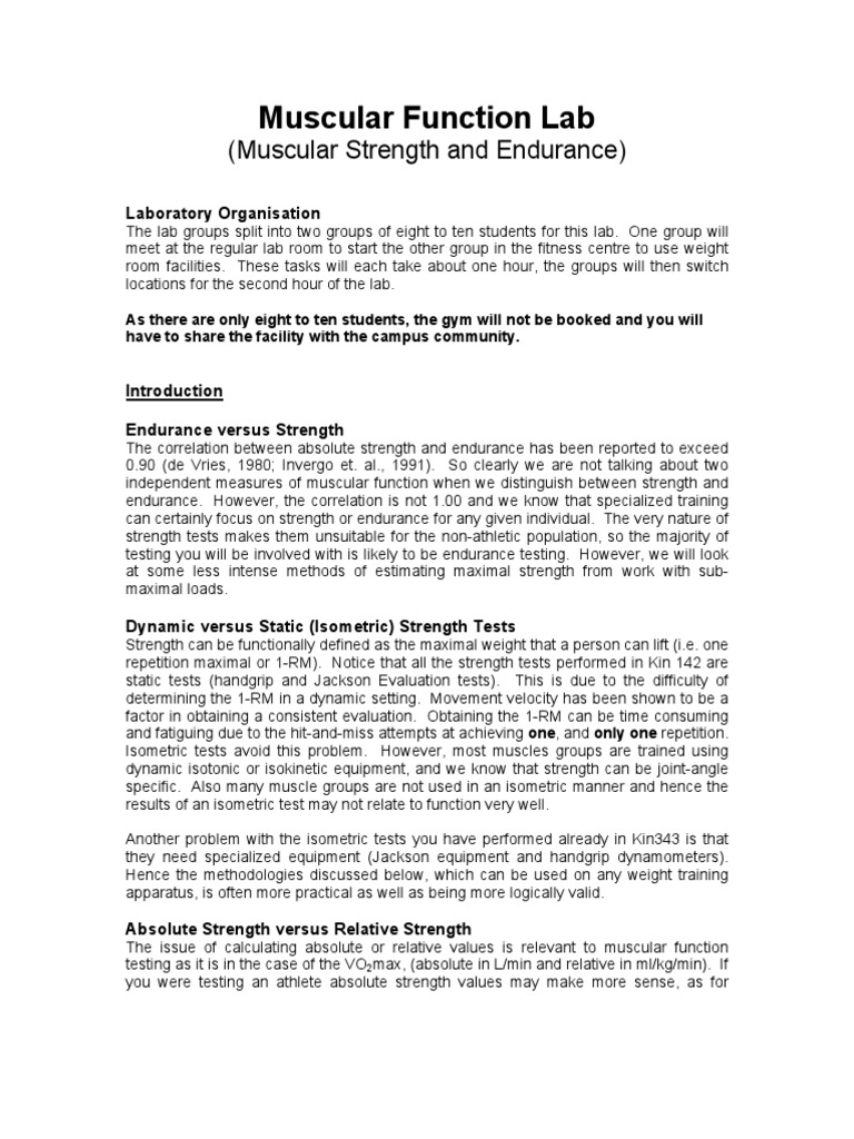 Journal-Muscular Function Lab | PDF | Physical Strength | Weight Training