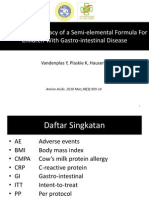 Safety and Adequacy of A Semi-Elemental Formula For Children With Gastro-Intestinal Disease