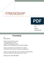 Poem - Friendship: Designed By: Razin Shareenjit