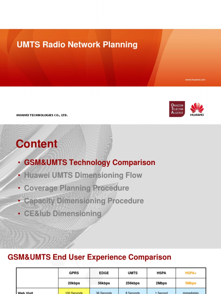 Huawei UMTS Network Planning Guide | PDF | High Speed Packet Access ...