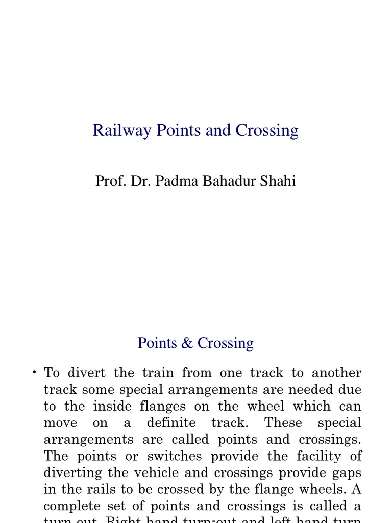 Railway Points and Crossings Overview | PDF | Train Station | Train