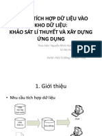 VẤN ĐỀ TÍCH HỢP DỮ LIỆU VÀO KHO