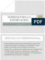 Normas para la exportación