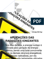 APLICAÇÕES DAS RADIAÇÕES IONIZANTES