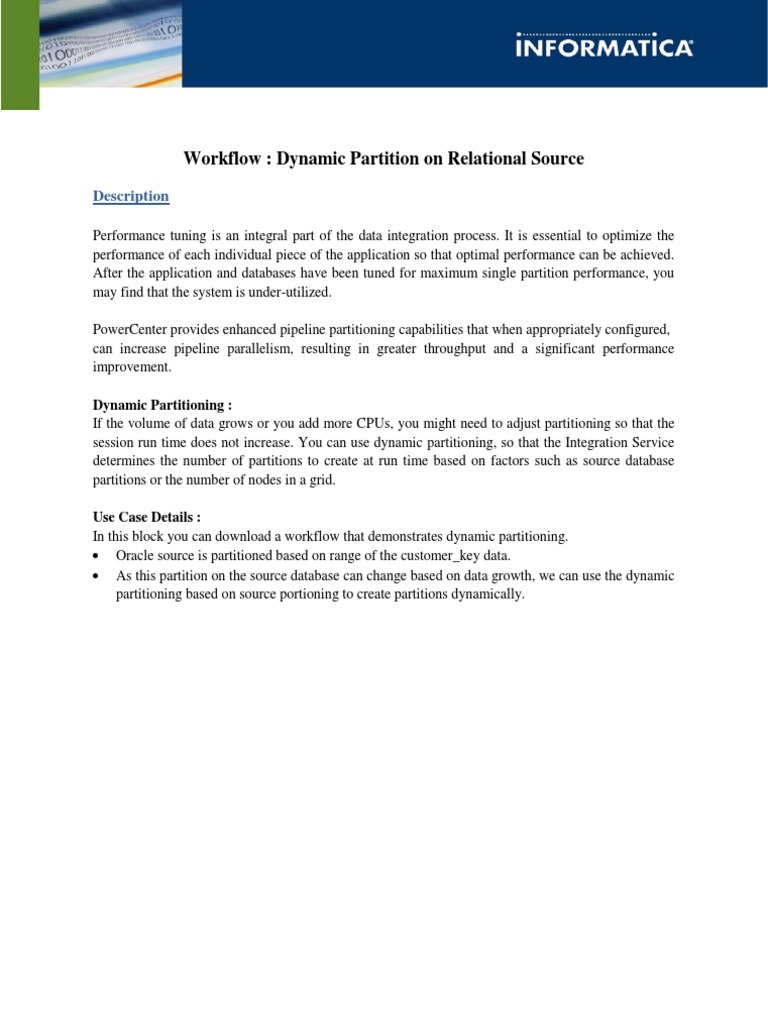 Dynamic Partitioning in Data Integration | PDF