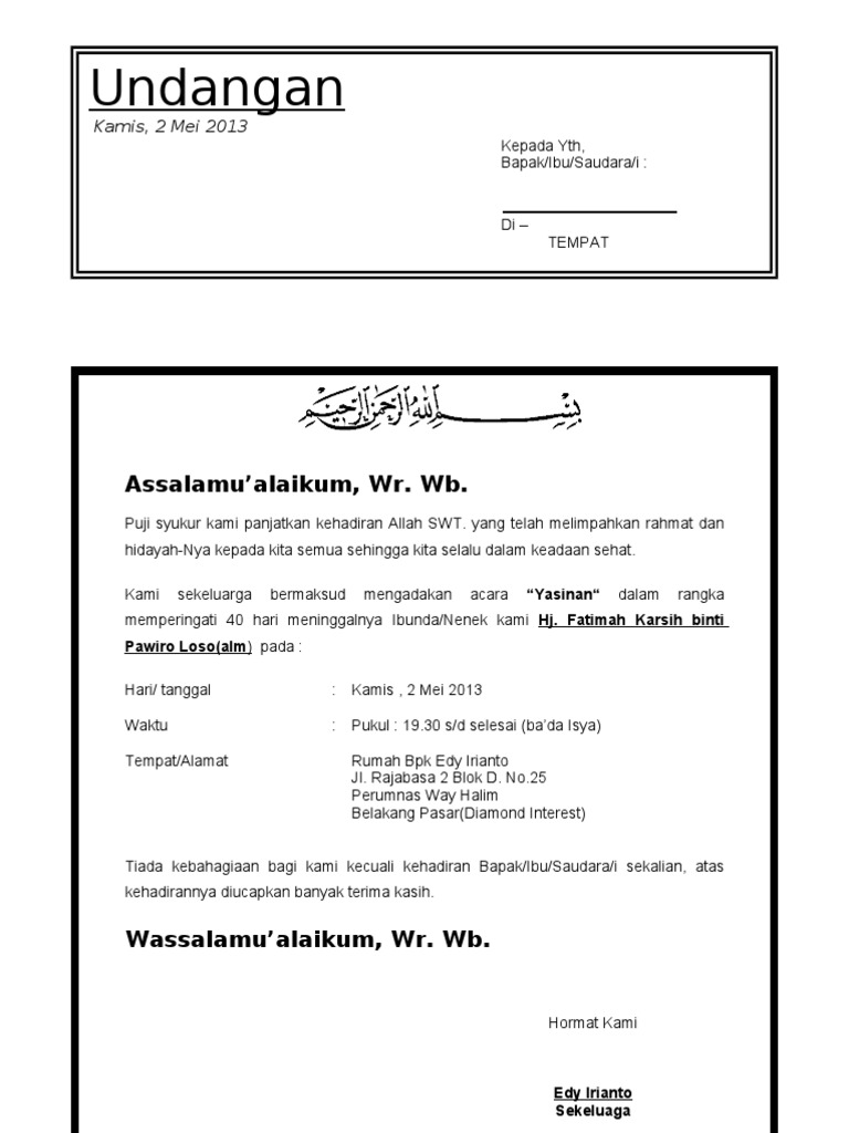 surat undangan tahlil 40 hari.doc