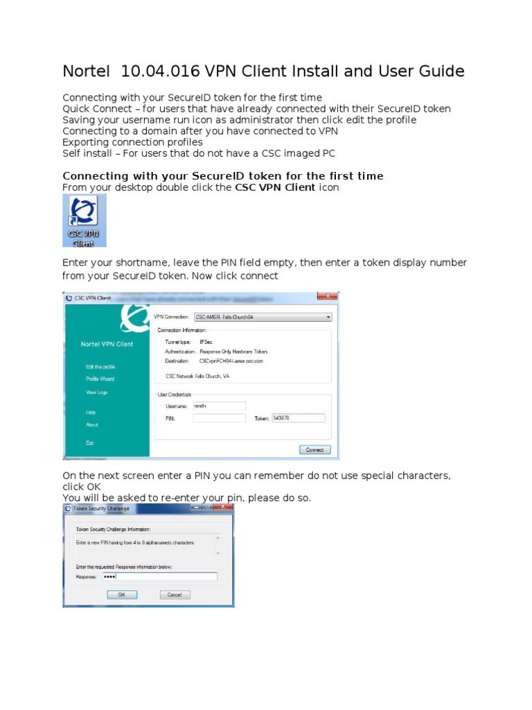 Nortel VPN Client Installation Guide | PDF | Icon (Computing ...