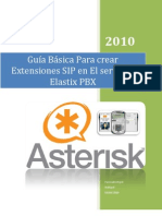 Guia Basica Para Crear Extensiones SIP en Elastix PBX