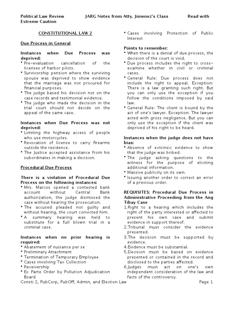 Poli Law Reviewer | PDF